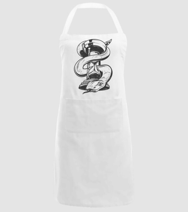 Șarpe clepsidră model alb pe tricou