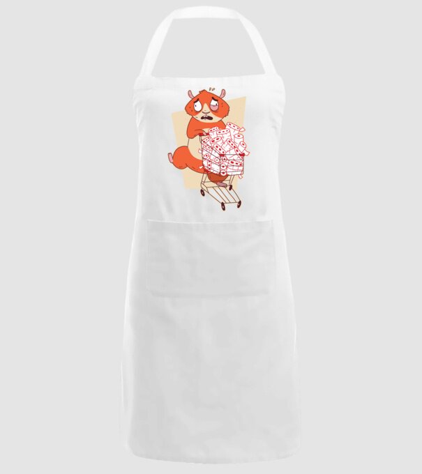 Hamster Panică cumpărături model alb pe tricou