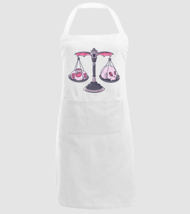 Balanță Horror model alb pe tricou