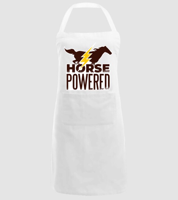 Horse Powered Cal-putere tricou călăreț model alb pe tricou