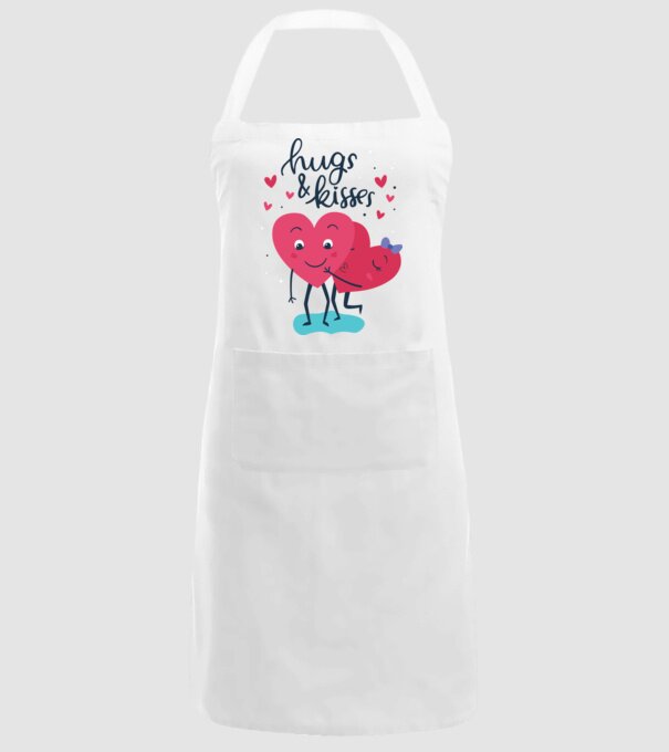 'Hugs and Kisses Tricou drăguț pentru Valentine''s Day' model alb pe tricou