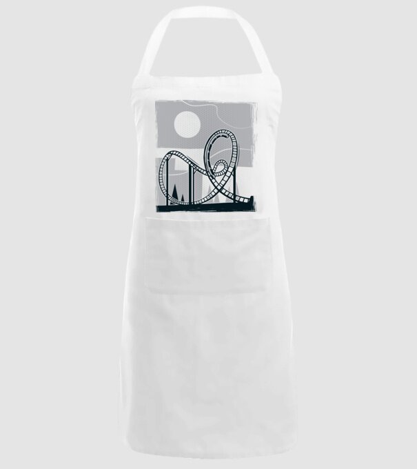 Roller coaster model alb pe tricou
