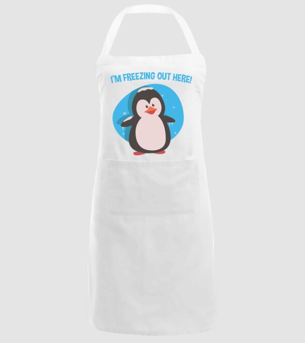 'I''m freezing out here' model alb pe tricou