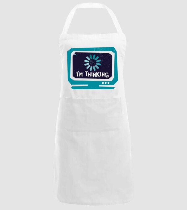 'I''m thinking Mă gândesc' model alb pe tricou