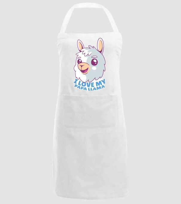 I Love My Papa Llama tricou drăguț cu lamă pentru bunicul model alb pe tricou