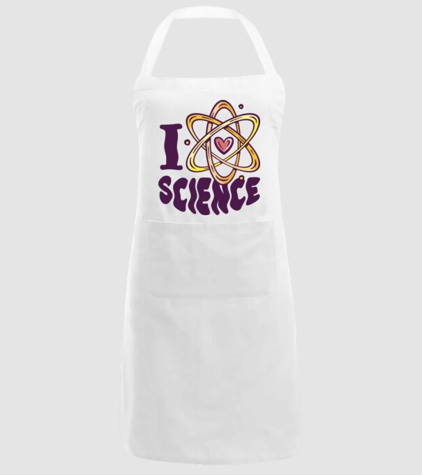 I Love Science știință model alb pe tricou