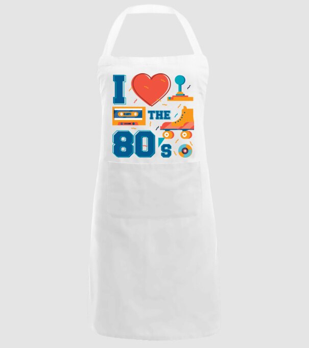 'I love the 80s - Iubesc anii ''80' model alb pe tricou