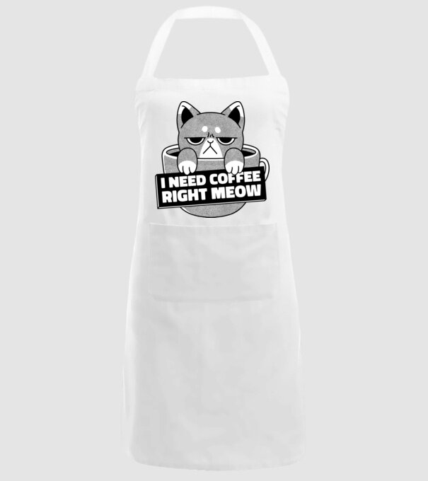 I need Coffee Right Meow model alb pe tricou