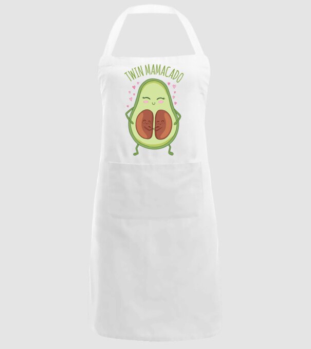 Gemeni Mamacado model alb pe tricou