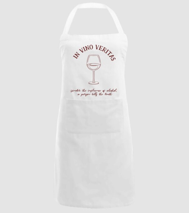 In Vino Veritas - Adevărul este în vin model alb pe tricou
