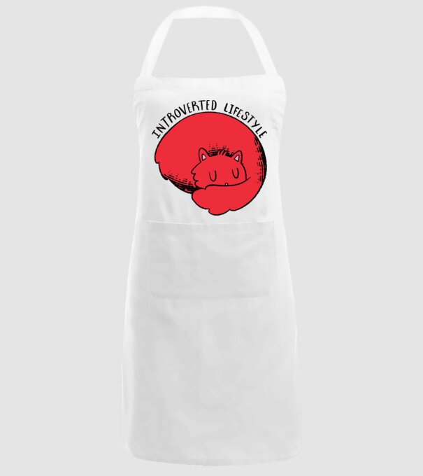 Pisică Introvertită model alb pe tricou