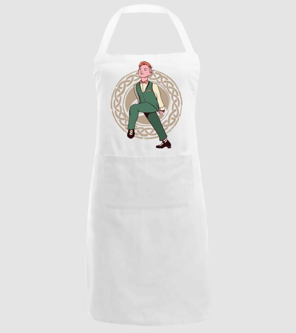 Bărbat Dansator irlandez model alb pe tricou