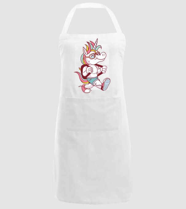 Unicorn școlar model alb pe tricou