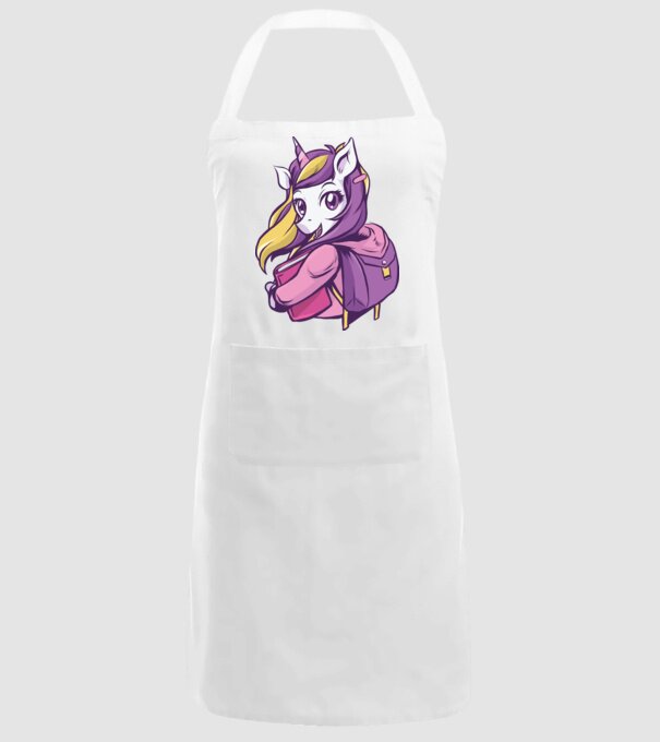 Școlăriță Unicorn model alb pe tricou