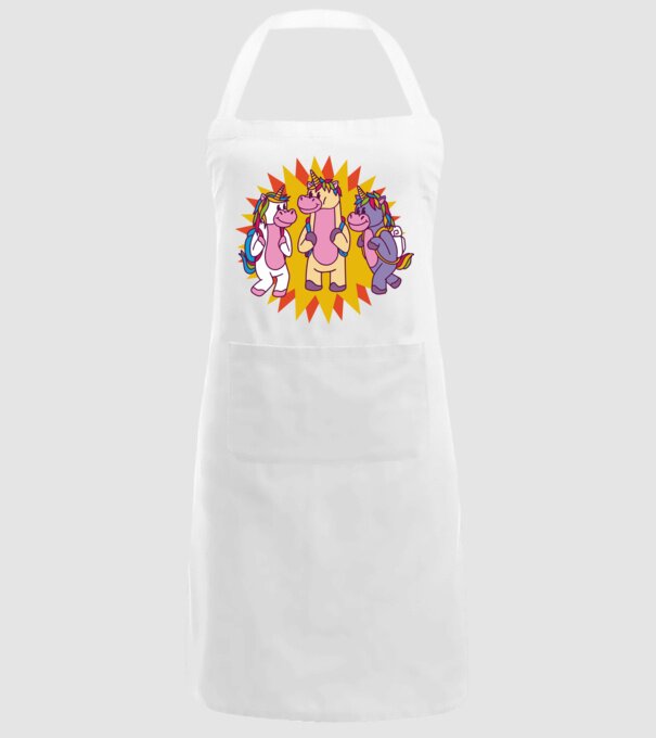 Unicorni școlari model alb pe tricou