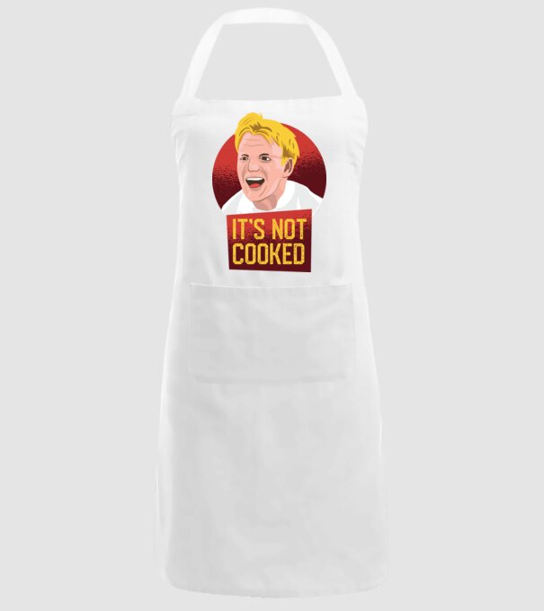 'It''s not Cooked - tricou amuzant' model alb pe tricou