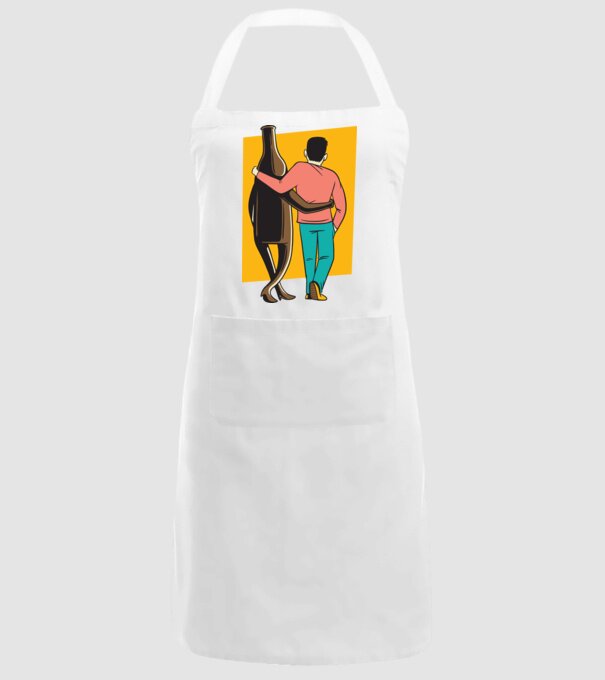 Amici de pahar model alb pe tricou