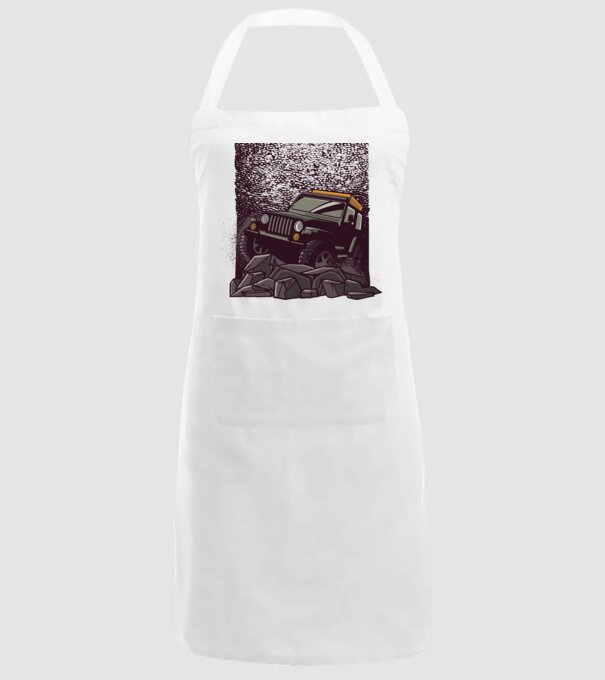 Jeep Offroad model alb pe tricou