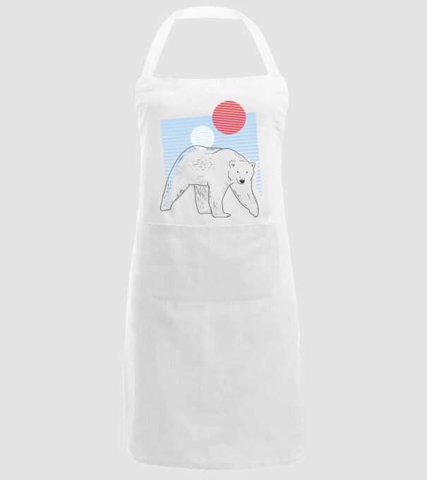 Urs polar model alb pe tricou
