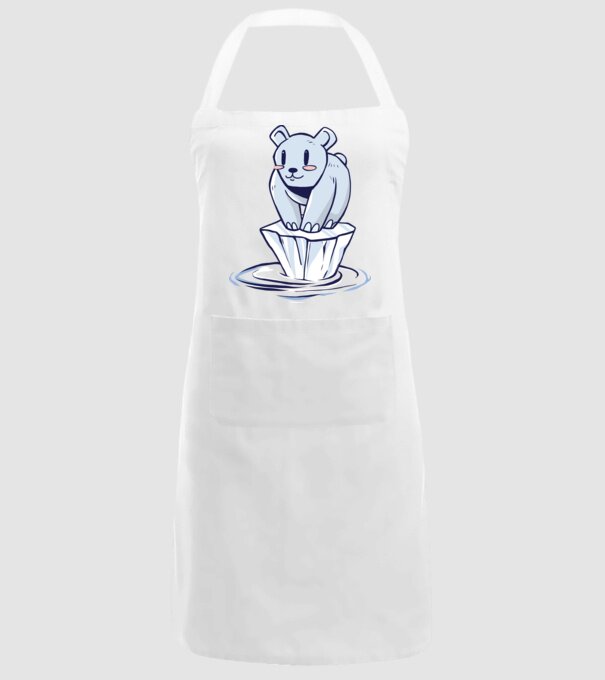 Urs polar pe gheața care se topește model alb pe tricou