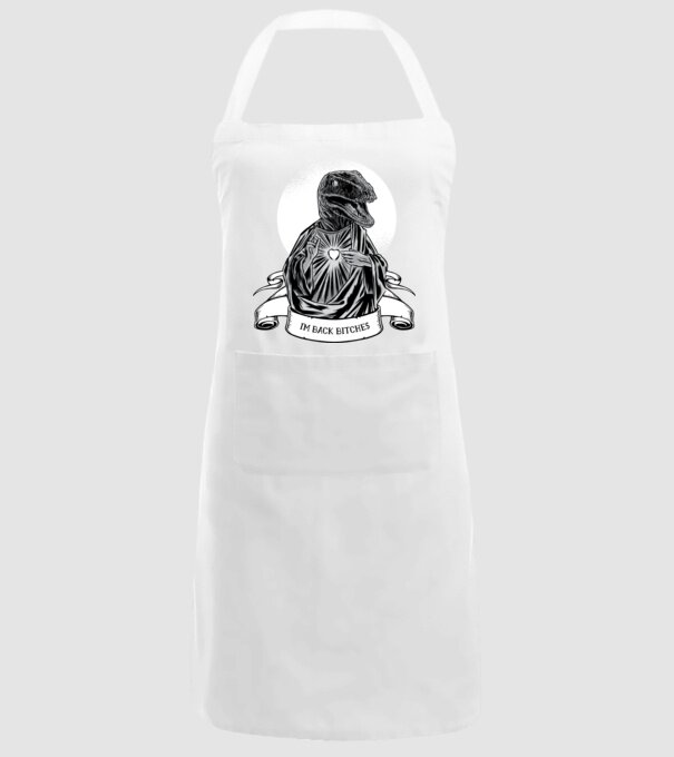 Iisus Raptor Dinozaur model alb pe tricou