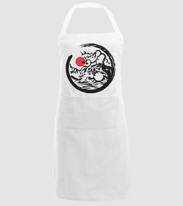 Yin-Yang Bonsai model alb pe tricou