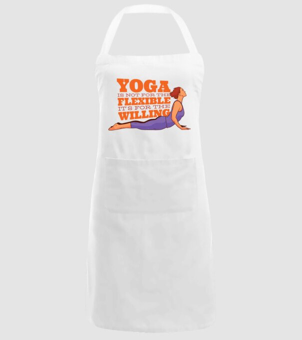 yoga perseverență model alb pe tricou