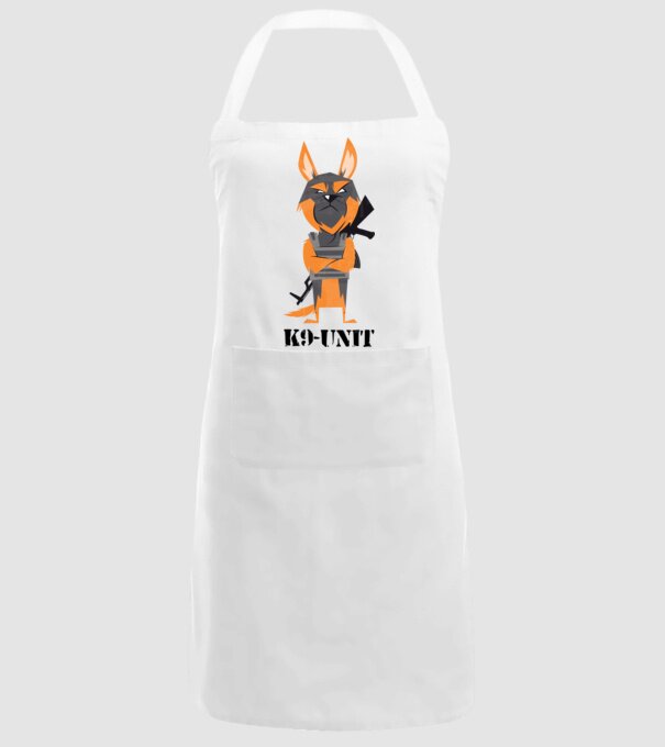 Unitatea K9 - Câine polițist model alb pe tricou