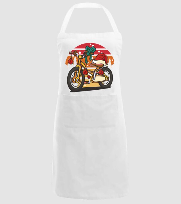 Bicicletă de Crăciun model alb pe tricou