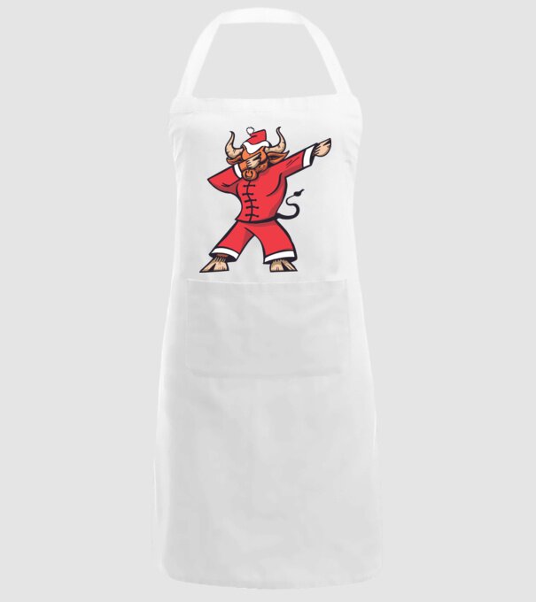 Taur de Crăciun DAB model alb pe tricou