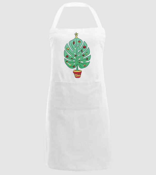 Palmier de Crăciun model alb pe tricou