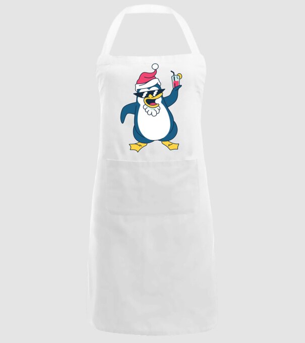 Pinguin de Crăciun model alb pe tricou