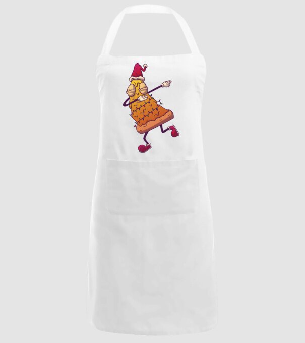 Pizza de Crăciun DAB model alb pe tricou