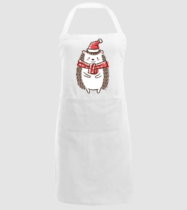 Arici de Crăciun model alb pe tricou