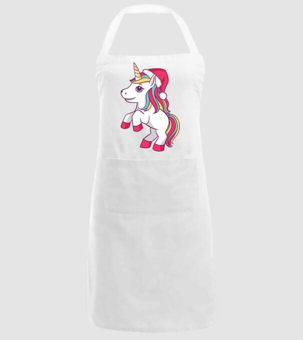 Unicorn de Crăciun model alb pe tricou