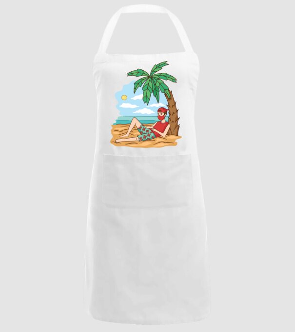Vacanță în carantină model alb pe tricou