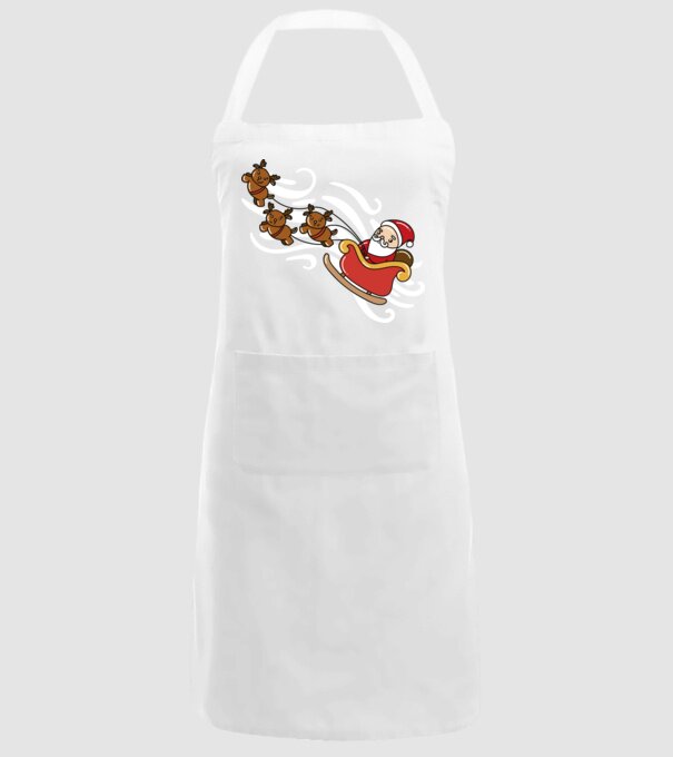 Kawaii sanie Moș Crăciun model alb pe tricou