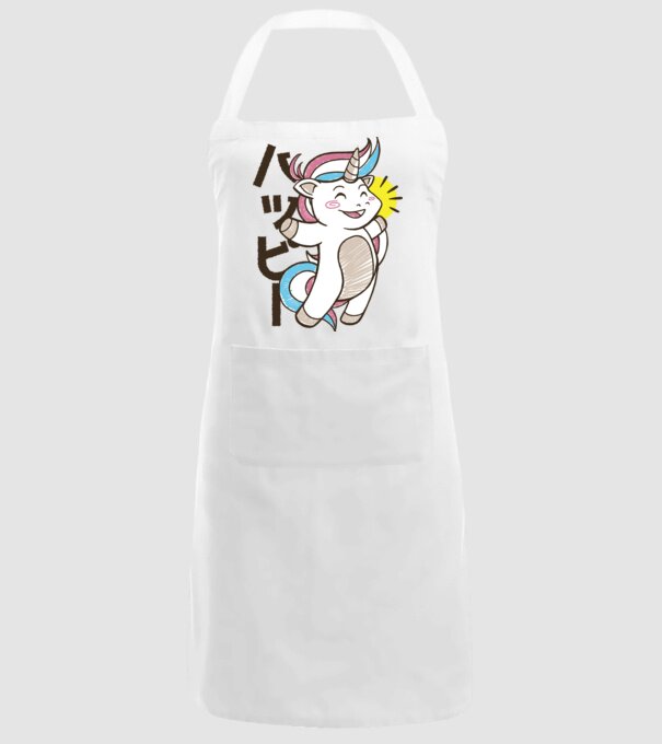 Kawaii unicorn model alb pe tricou