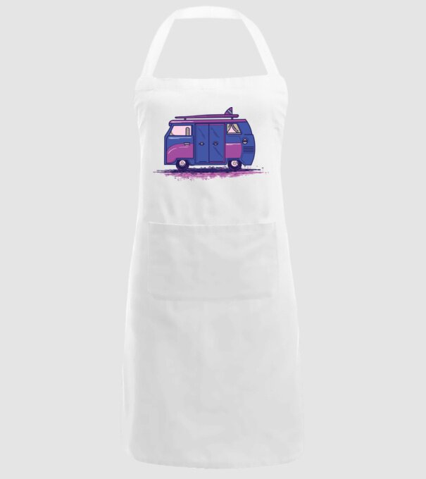 Mașină de camping model alb pe tricou