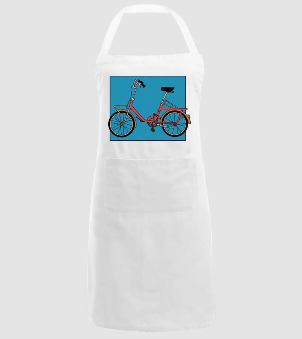 Bicicletă Camping model alb pe tricou