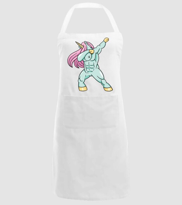 Unicorn Body Building DAB model alb pe tricou