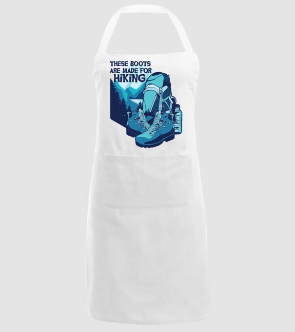 Bocanci de drumeție model alb pe tricou