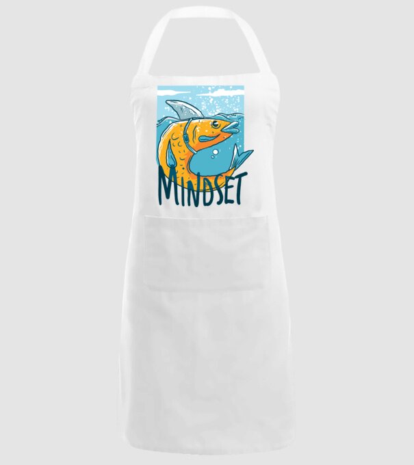 Rechin peștișor model alb pe tricou