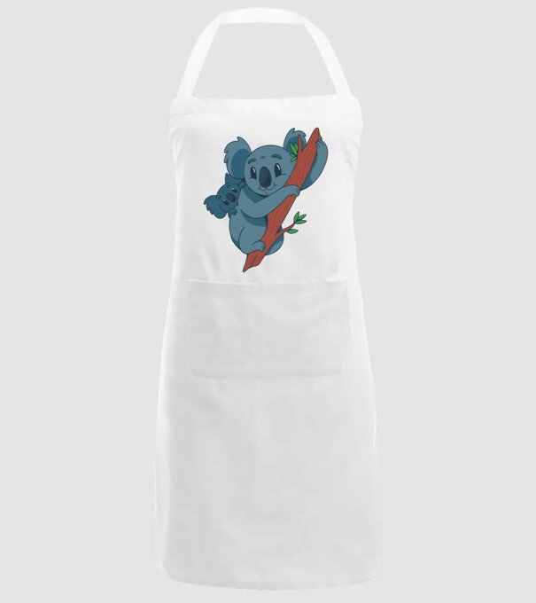 Coala model alb pe tricou