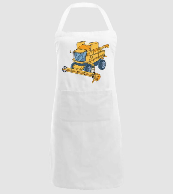 Combină agricolă model alb pe tricou