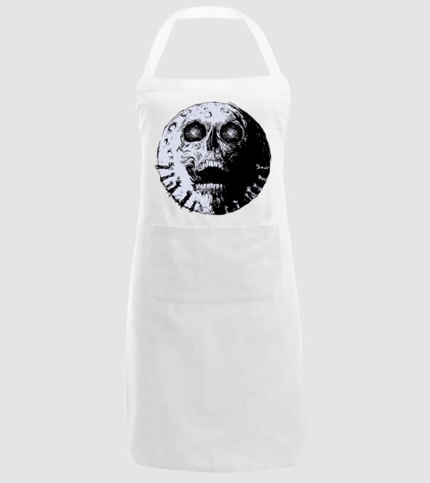 Craniu Lună model alb pe tricou