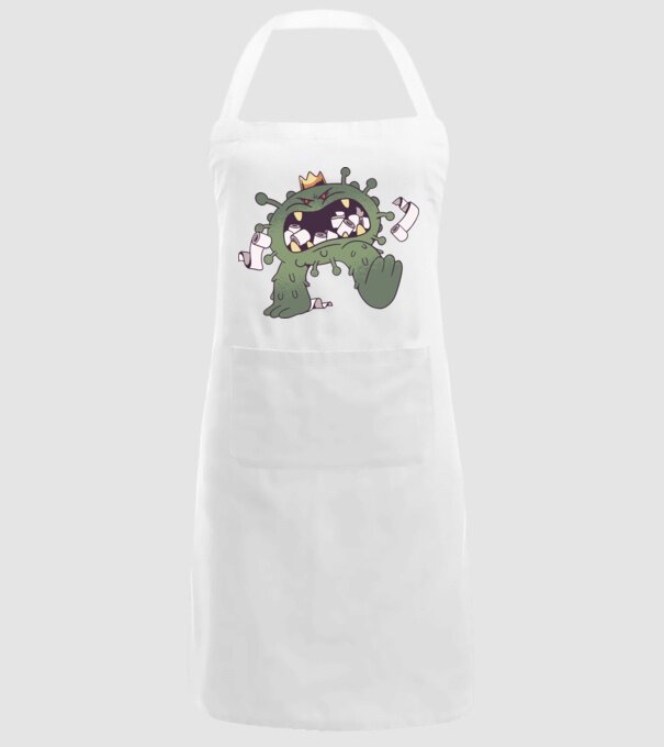 Monstru de hârtie igienică Coronavirus model alb pe tricou