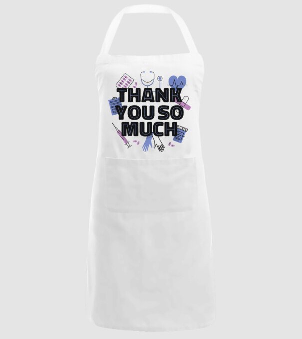 Mulțumim foarte mult - pentru medici model alb pe tricou