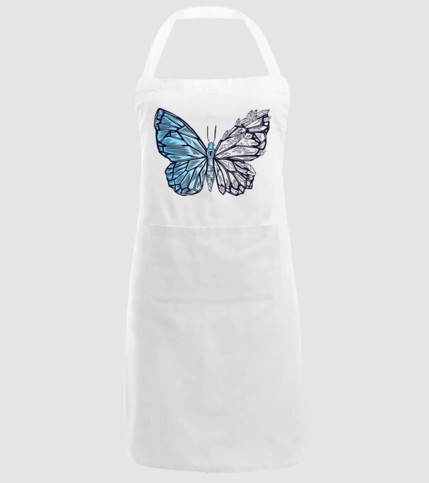 Fluture cristal model alb pe tricou