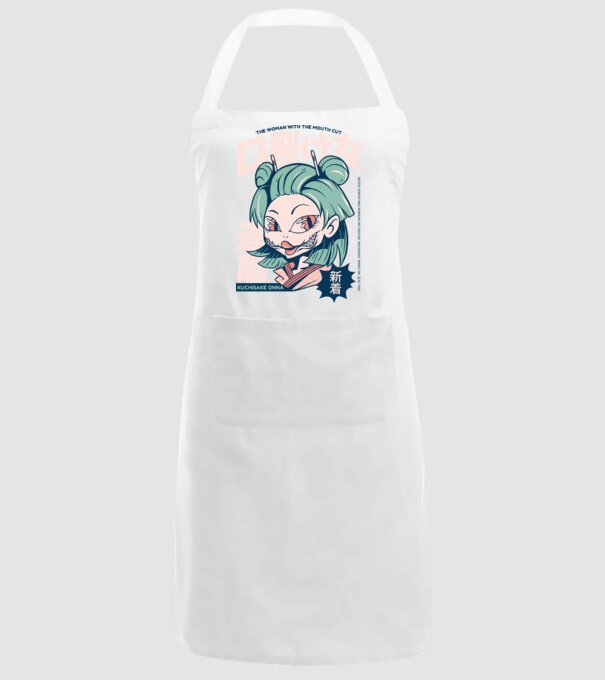 Kuchisake Onna Yokai Anime model alb pe tricou